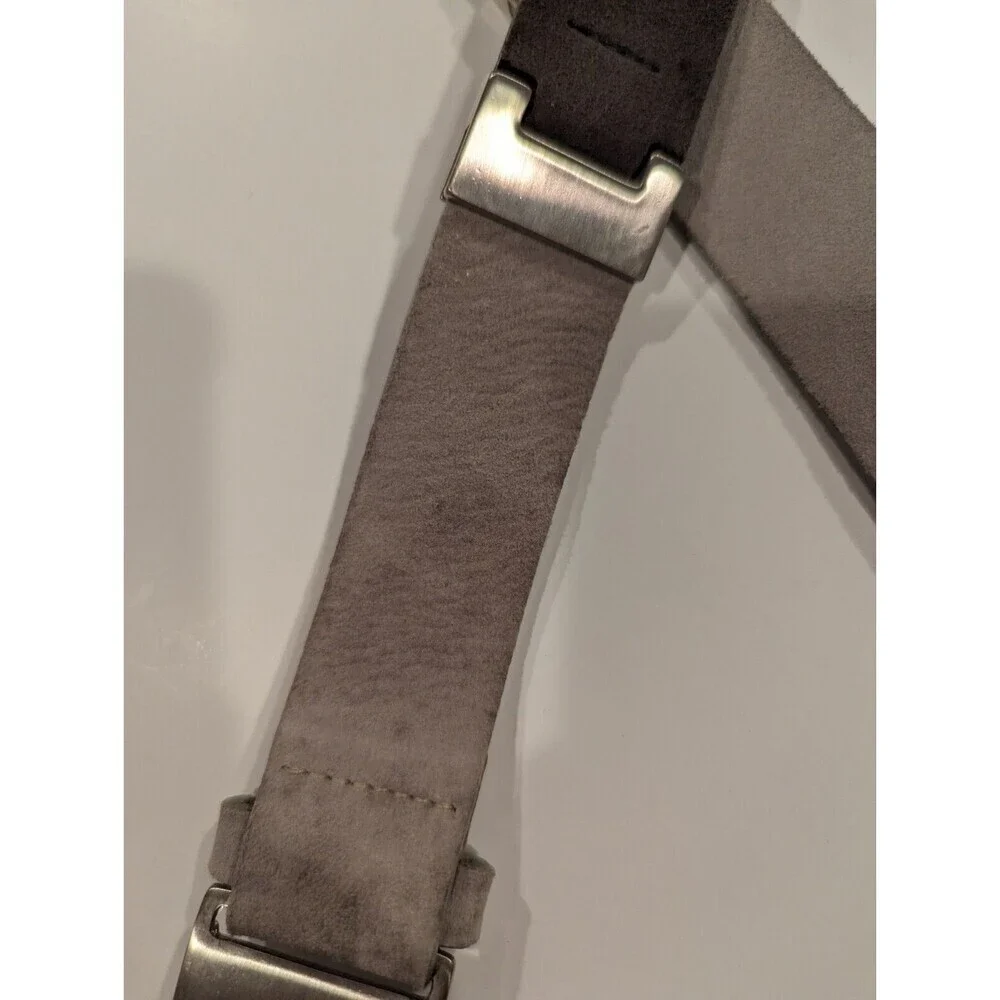 Vintage 80s Deadstock Mondi Two-tone Suede‎ Belt NWT Small Silver Accents Chic